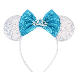 DRESHOW Mouse Ears Bow Headbands Glitter Party Decoration Cosplay Costume for Girls & Women