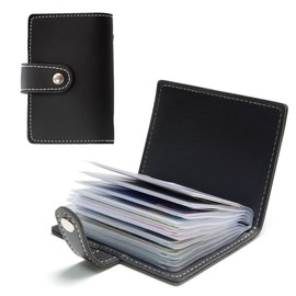 COYUN Business Card Folder for 26 Cards, Credit Cards, Business Card Holder, Business Card Book, Customer Cards, Organiser, Business Card Book, Card Case, Black