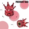 MEAJOO 6PCS Crown Tire Valve Stem Caps, with O Rubber