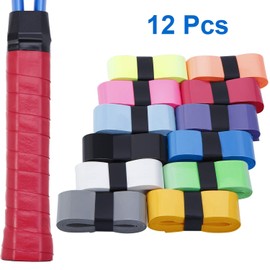 Jovitec Tennis Badminton Rackets Grips Overgrips Tape for Anti-slip and Absorbent Grip, Multicolor (12 Pieces, Color B)