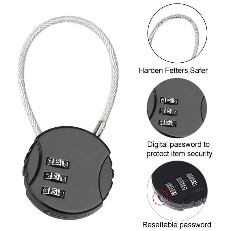 Combination Lock, Luggage Lock, Suitcase Lock, Combination Lock, Padlock, Wire