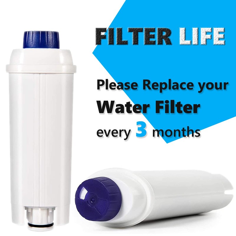 4 Pack Coffee Filter Replacement for Delonghi Filter DLSC002, DLS