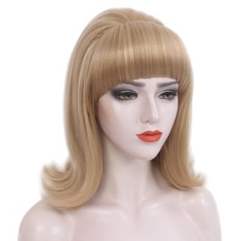 STfantasy Beehive 60s Wigs Gothic Wigs for Women Mrs Claus Fancy Dress Costume Harajuku Cosplay Party Hair (Ash Blonde)