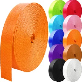 Grosun - Correa de nailon de 10 yardas, 1.5 pulgadas, 2.08 pulgadas, correa de nailon para mochila, correa de 10 25 50 3.3 yardas (naranja, 1.5 pulgadas)