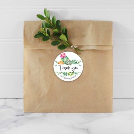 Love Makes Little Things Grow Party Favors Stickers - Succulent Baby Shower labels - Wedding Favor labels - Driving by Birthday Party Favor Stickers - Set of 40 stickers (Succulent 3)