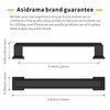 Asidrama 10 Pack 5 Inch(128mm) Matte Black Kitchen Cabinet Handles