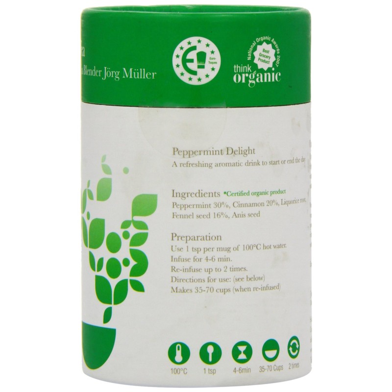 Solaris Tea Organic Loose Whole Leaf Peppermint Delight 50 g