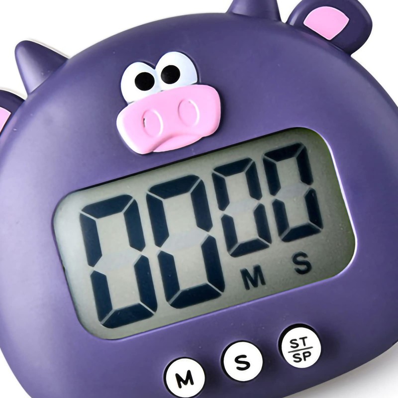 Cute Digital Kitchen Timer, Small Timers Cartoon Animal Shape Digital