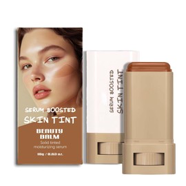 2 Pcs Foundation Stick Beauty Balm Serum Boosted Skin Tint Solid Tinted Moisturizing Serum Contour Stick Foundation for Women Natural Finish Makeup(3, 3)