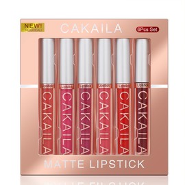 Sigaitwax Long-Lasting Matte Liquid Lipstick Set - 6 Waterproof Shades, 24-Hour Wear, Velvety Smooth & Sexy Finish, 6-Piece Color Collection, Smudge-Proof & Luxurious Lip Gloss（SET 2: SHADES 7-12