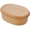 Osaka Choseido Wooden Hollow Lunch Box, Oval (Heathered Fabric), 1-Tier
