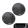 MLY 2PCS Carbon Fiber Cup Holder Coasters, Non-Slip 2.75 Inch Universal Car Drink Mats, Anti-Spill Embedded Insert for Auto Interior, Durable Racing Design Car Accessories (Black)