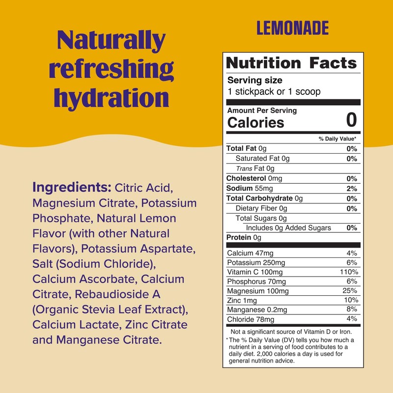 Ultima Replenisher Daily Electrolyte Powder – Lemonade, 20 Stickpacks –