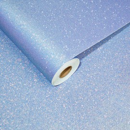 Mangoloo Dreamy Blue Glitter Wallpaper Textured Peel and Stick Wallpaper