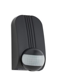 Telefunken - Motion Sensor, Motion Sensor 180°, Range Max. 12 m, Includes Time Setting, Includes Corner Bracket, Max. 2,000 Watt, IP44, Black, 138 x 71 x 76 mm (L x W x H)
