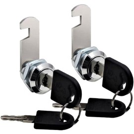 Tumbler Cylinder Cam Locks Keyed Cabinet Locks 2 Pack Keyed Alike 5/8Inch Key Box Cam Locks Replacement 16mm,for Filing Cabinet Desk Drawer Security RV Mailbox Tool Box Replacement Locks