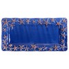 ceramic Starfish Long Platter/Tray/Dish - Ocean BLUE Glaze - for Pot pourri, Shells, Bathroom Ornament/Decor - 33cm