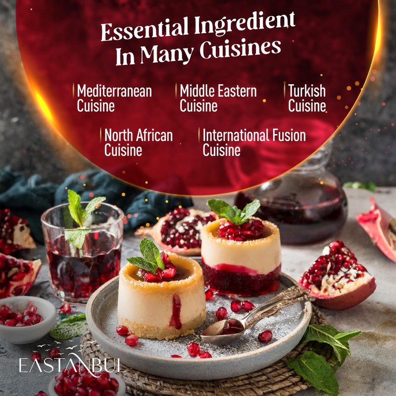 Eastanbul Pomegranate Molasses, 12.35oz, No Added Sugar, Mediterranean Pomegranate Syrup,