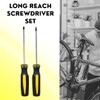 Invero Set of 2 Long Reach Screwdriver Set - Ideal