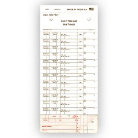ASP Daily Time and Job Tickets, DSA-126-PSN, Carbonless, 250 Per Box