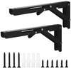 Qeapug Folding Shelf Brackets, 2pcs Heavy Duty Collapsible Shelf Brackets,