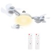amgolibi Socket Fan Light with Remote, Screw in Ceiling Fan,