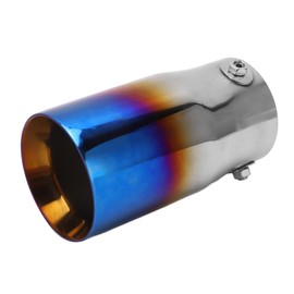 Exhaust Tip 3in Inlet 3.5in Outlet 6.4in Length Straight Edge Stainless Steel Car Exhaust Tailpipe