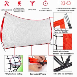 AOLIGEIJS Sports Barrier Net,Sports Net,Barricade Backstop Net,Perfect for Baseball,Softball,Soccer, Basketball,Lacrosse