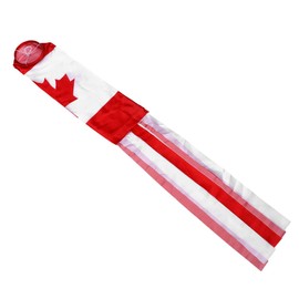 Kisangel Canada Windsock Flag Wind Outdoor Flags Hanging Windsock for Canadian Maple Leaf
