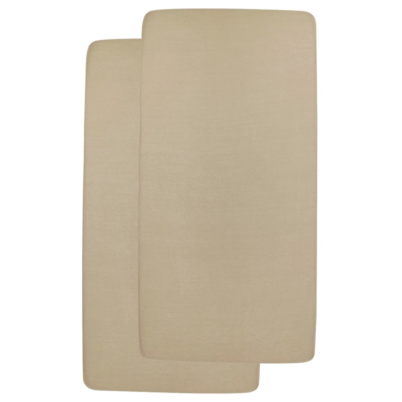 Meyco Baby Plain Fitted Sheets for Cot Bed (Flat Sheet