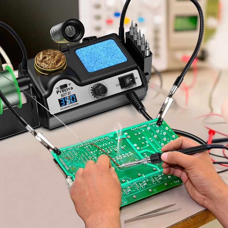 Preciva 927II Digital Soldering Station Kit, 60W High Power with