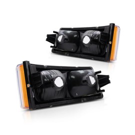 For Chevy Silverado 2003 04 05 06 2007 Turn Signal/Parking Light Driver and Passenger Side | Pair | Plastic | Replacement For GM2520185, GM2521185 | 15199556, 15199557