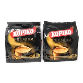 2 Packs Kopiko 3 in 1 Instant Coffee, 21.2 oz, (30 Sachets)