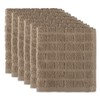 DII Basic Terry Collection Solid Windowpane Dishcloth Set, 12x12, Stone,