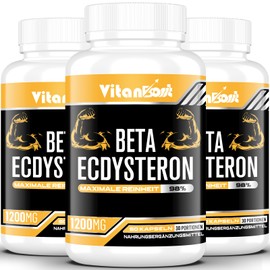 Beta-Ecdysterone Supplement 1200 mg | 98% Maximum Purity (Pack of 60)