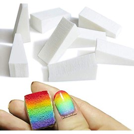 Lassum - Esponjas suaves para uñas degradadas (12 unidades), color blanco