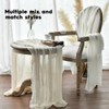 Artoid Mode Boho Beige Gauze 6 Pieces Wedding Table Runner,