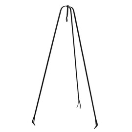Lord of Battles Medieval Campfire Tripod Stand Hand Forged Iron Functional Camp Gear - L-150cm Black