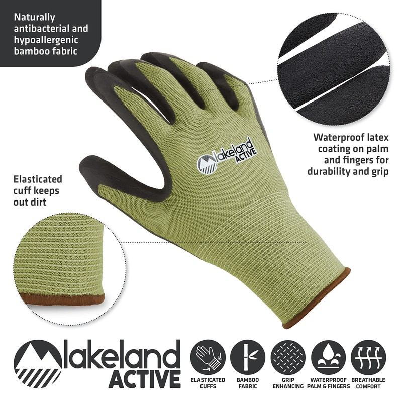 Lakeland Active 1 Pair Parton Gardening Work Gloves With Natural