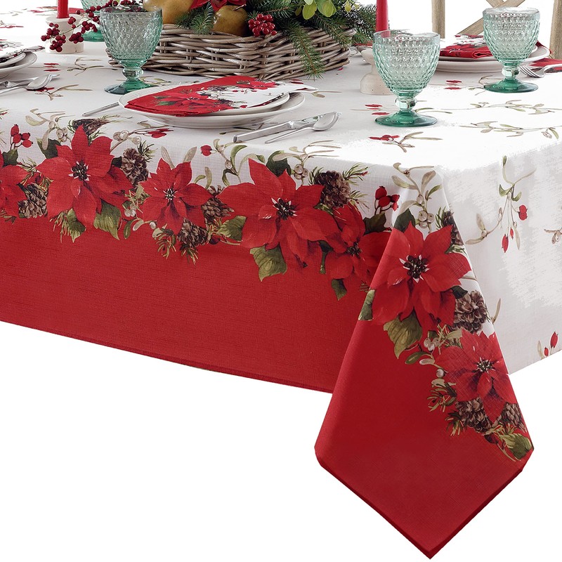 Newbridge - Mantel Rectangular de Tela de Pascua con Doble