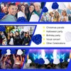 cssopenss 6 Pcs Pom Poms Cheerleading Metal Foil Blue Cheer