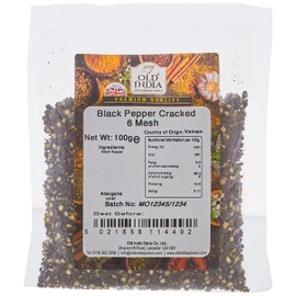 Old India Black Pepper Cracked 6 Mesh 100g