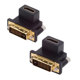 CY Adapter 2 Pieces/Lot Up & Down Angled 90 Degree DVI Male to HDMI Female 4K Adapter Port Saver for Computer HDTV Graphics Card