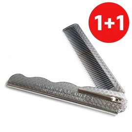 Chilsung 1+1 Foldable Gentleman's Comb (007-3 Silver) Portable Hair Brush