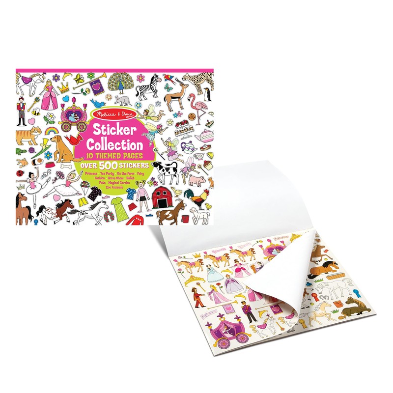 Melissa & Doug Sticker Collection Book: Princesses, Tea Party, Animals,