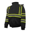 JHPAZUJA High Visibility Winter Safety Jackets for Men Waterproof-Warm Reflective