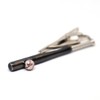 Swank T0140 Baseball Bat Tie Bar (Black with Ball), Brass,