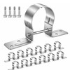 12 PCS Fence Post Brackets 2-3/8", Heavy Duty Galvanized Steel