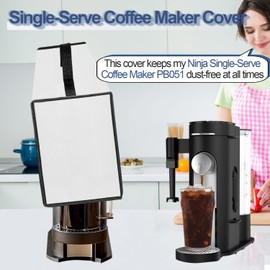 NUENSS-ROR Coffee Maker Dust Cover for Ninja Pod & Grounds Specialty Single-Serve Coffee Maker PB051/PB051GB/PB051SG/PB051ST, Heavy Duty Waterproof Coffee Machine Protective Cover Case (Silver)