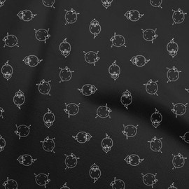 oneOone Cotton Poplin Twill Black Fabric Yoga Sheep Sewing Material Print Fabric by The Yard 56 Inch Wide